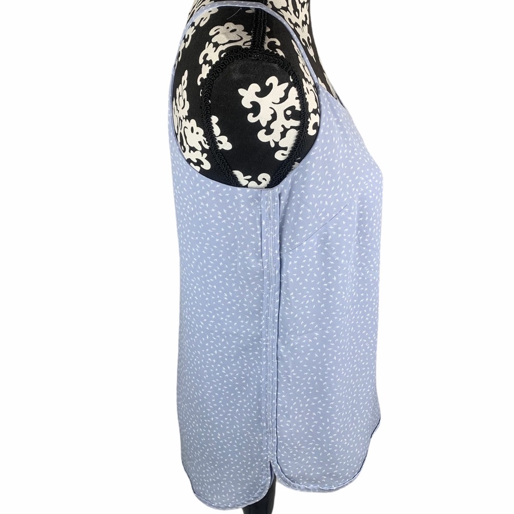 Loft Tank Bird Pattern Racer Back Blue White NWT - Picture 4 of 6